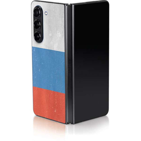 Russian Flag Distressed Galaxy Z Fold5 5G Skin